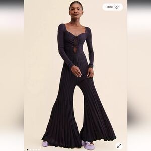 Lady luck purple bell bottom jumpsuit